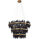 Icarus LED Matte Black / Gold / Silver Chandelier Ceiling Light, Large